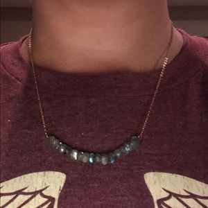 Labradorite and gold necklace